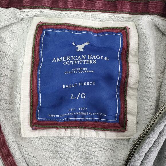 Vintage Y2K American Eagle AE Full Zip Thick Sweatshirt Jacket size Large - Picture 8 of 13